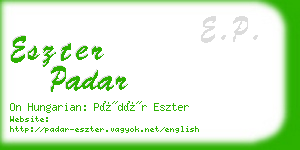 eszter padar business card